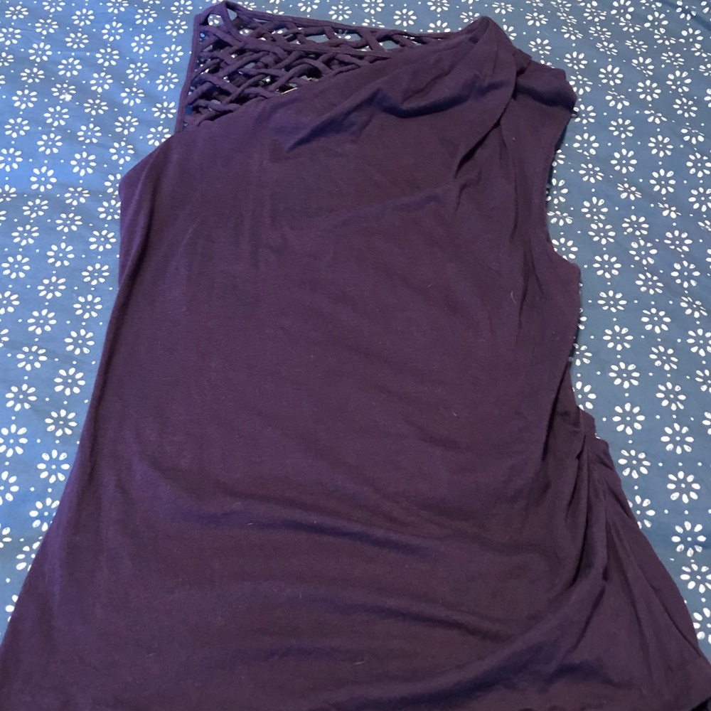 Purple asymmetric Sleeveless Anthropologie Top